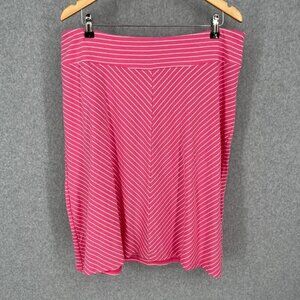 Columbia PFG Pull On Skirt Size XL Pink White Stripe OmniWick Fishing Outdoors